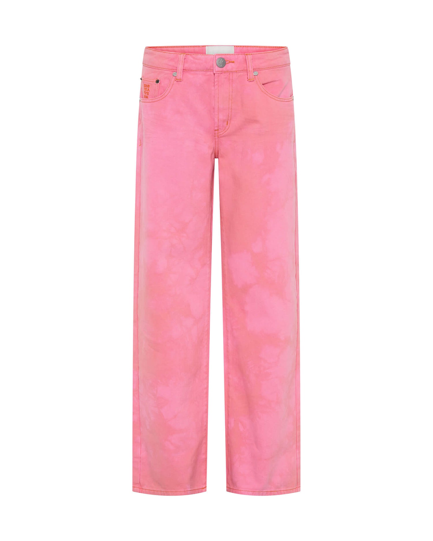 Jacksons Jeans Jackson Mid Waist Wide Leg Denim Jeans - Pink Kiss