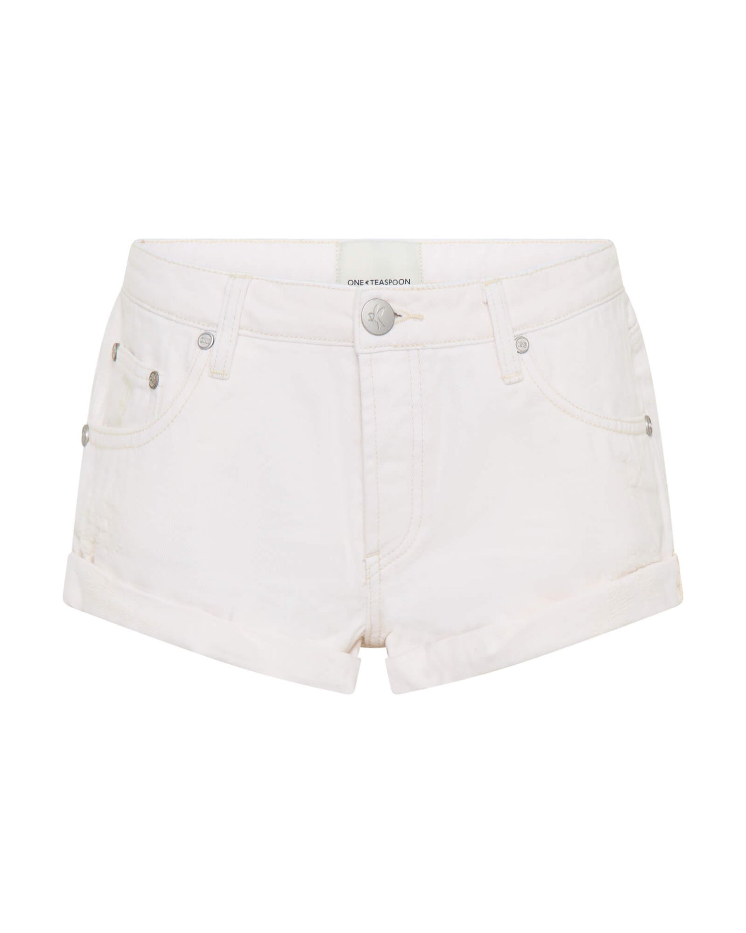 Women's Denim Shorts Bandits Low Waist Denim Shorts - Milk White