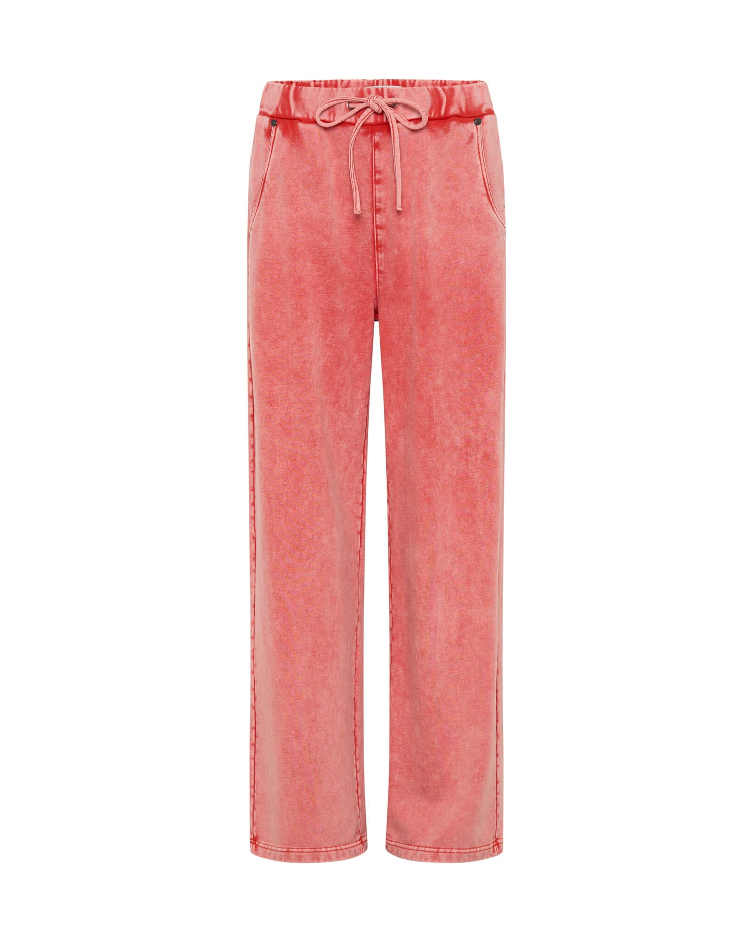 Outlet Wide Leg Sweatpants - Hyper Coral Pink