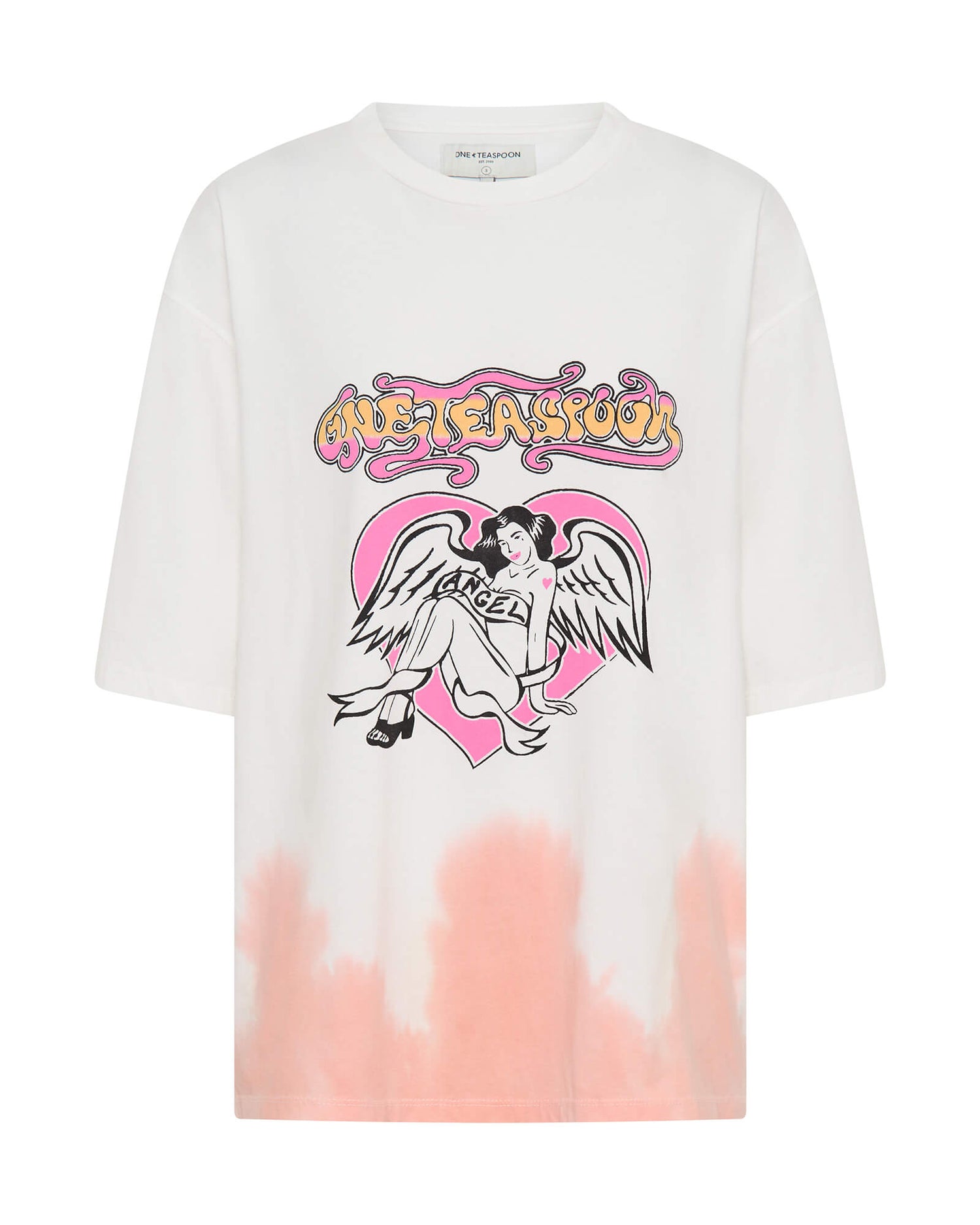 Last Stock Angel Dip Dye Kobe Tee - Cream