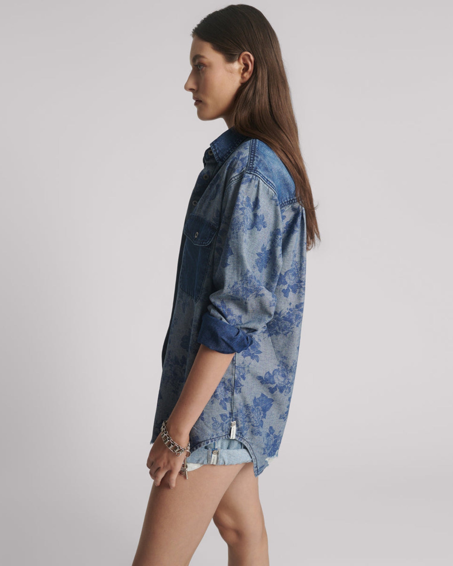 Dirty Blue Denim Everyday Denim Shirt - Rosewood
