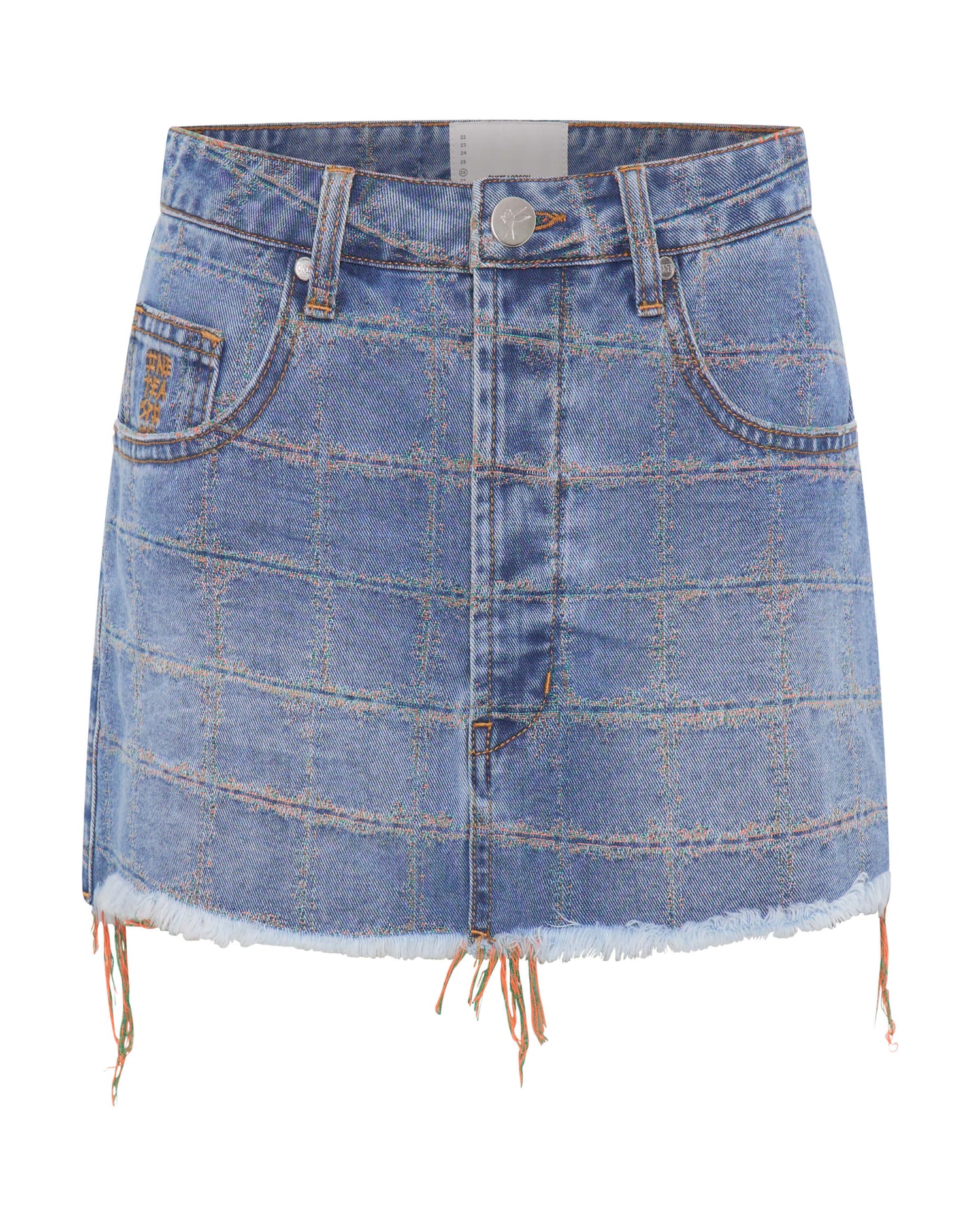 Last Stock Junkyard Low Waist Mini Denim Skirt - Tropical Blue