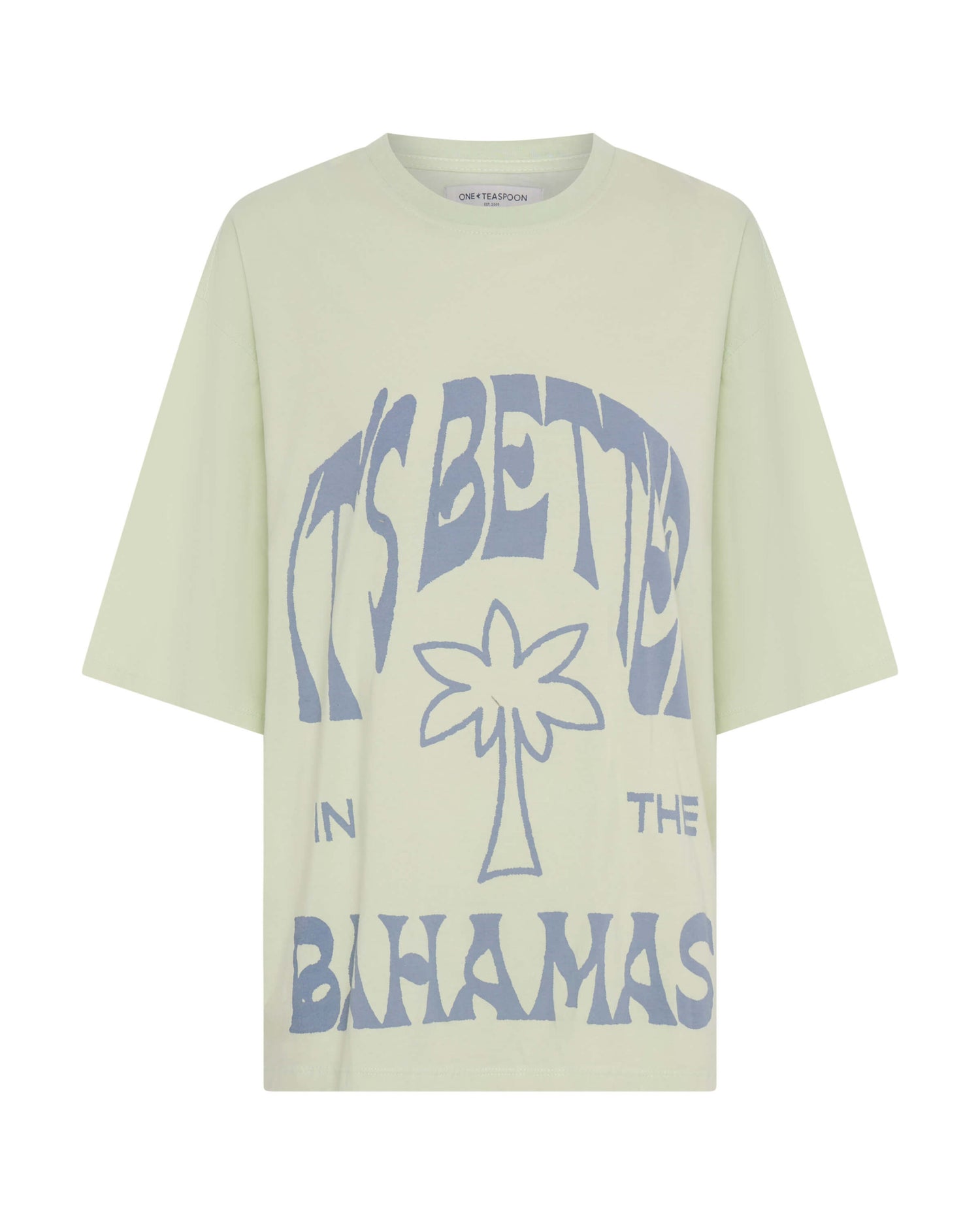 Women's Graphic Tees Its Better In The Bahamas Kobe Tee - Green Mist