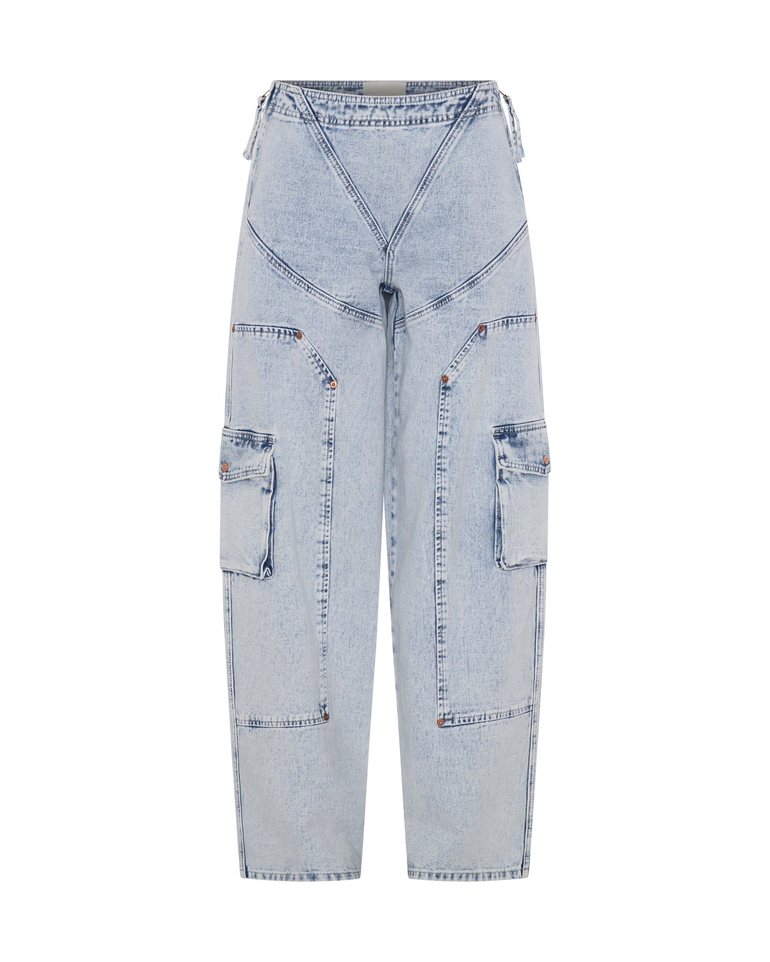 Dirty Blue Denim Ravens High Waist Barrel Leg Denim Jeans  - Bahama Blue