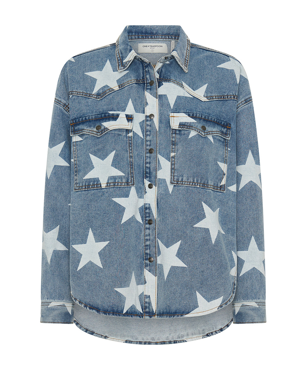Women's Denim Shirts Daria Denim Shacket - Starwash