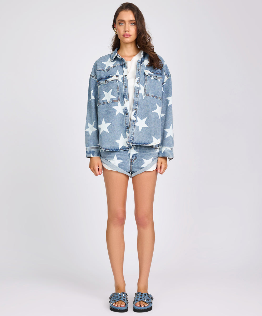 Women's Denim Shirts Daria Denim Shacket - Starwash