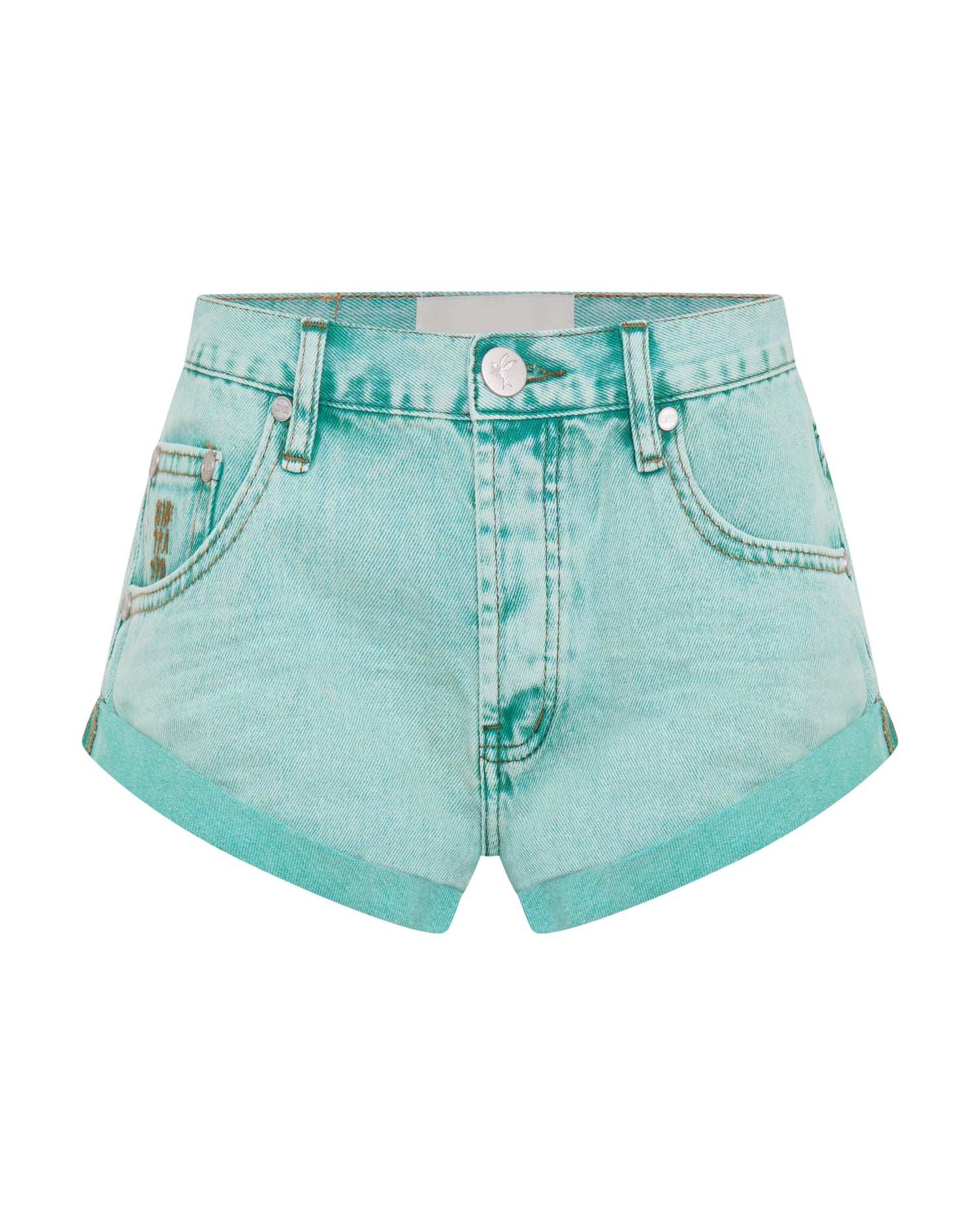 Women's Low Waist Bandits Denim Shorts Bandits Low Waist Denim Shorts - Mint Green