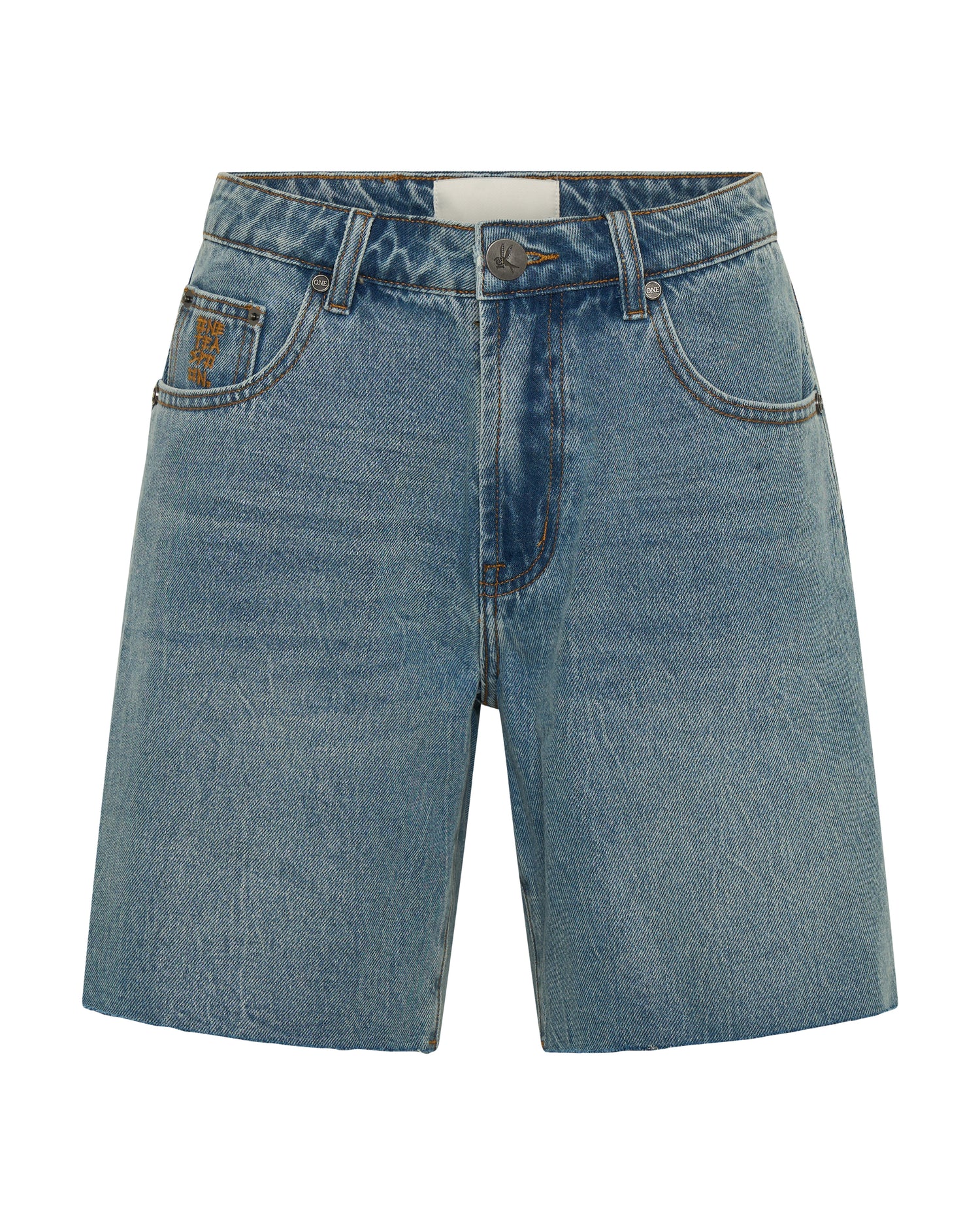 Jackson Shorts Jacksons Mid Waist Wide Leg Denim Shorts - Blue Crush