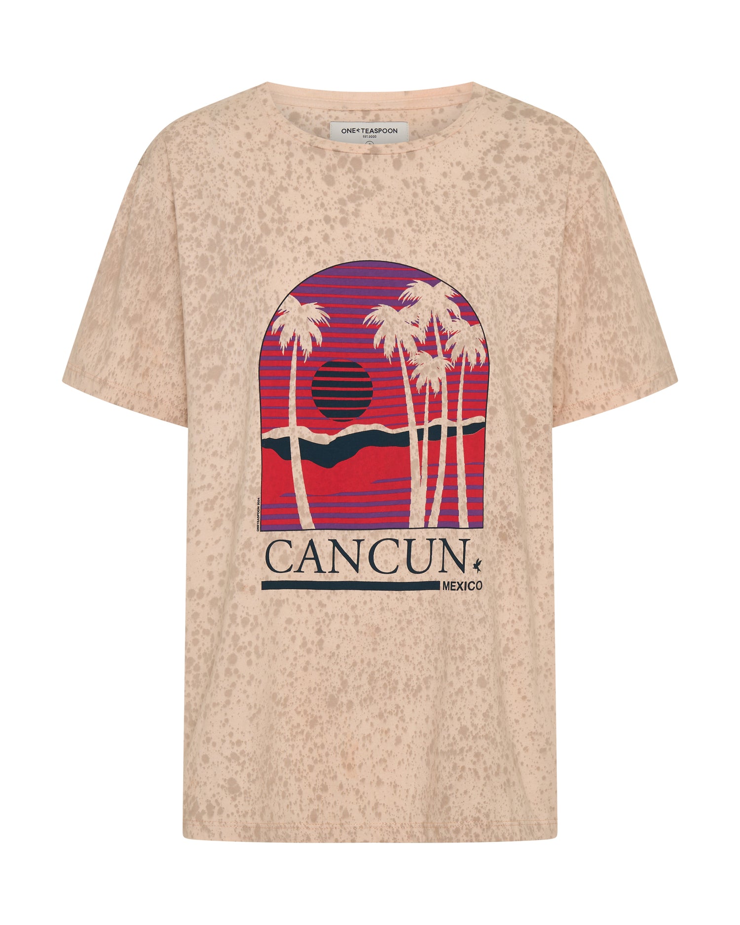 Women's Graphic Tees Cancun Boyfriend Tee - Stone