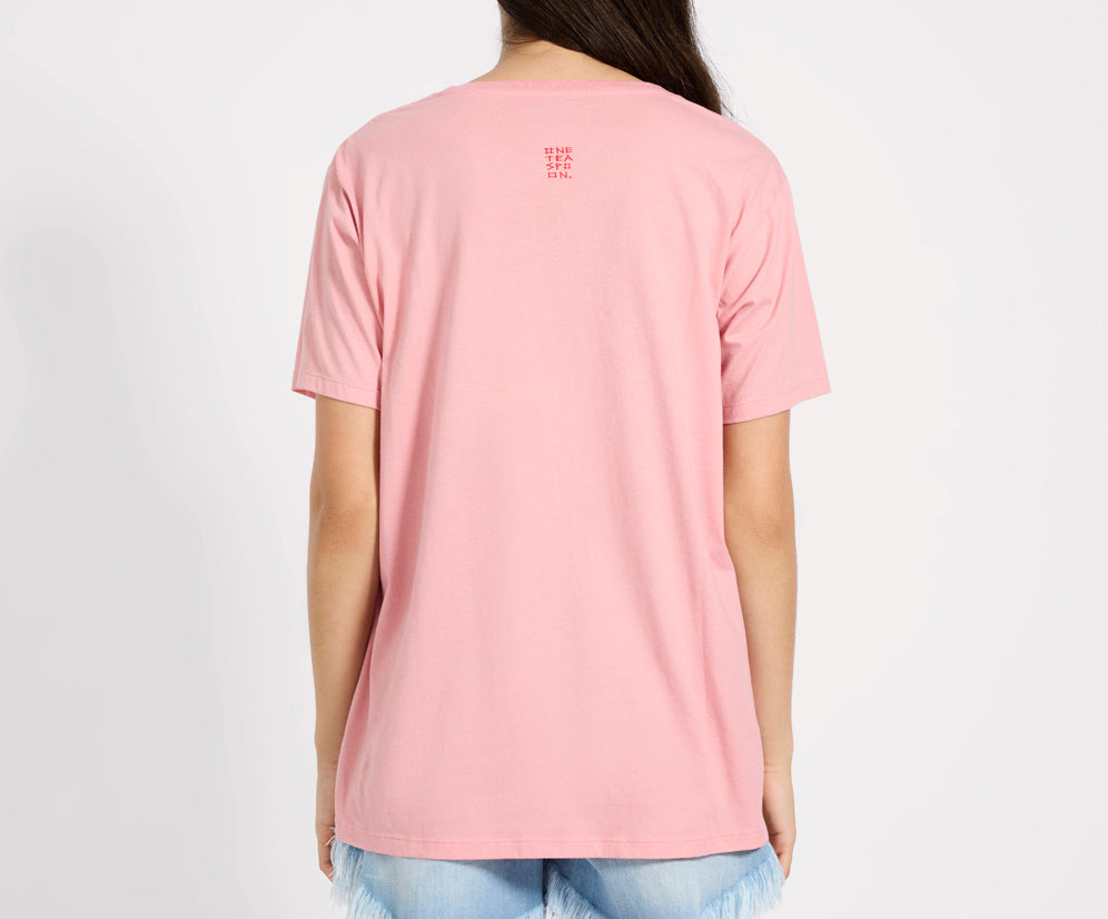 Caribbean Boyfriend Tee - Pink