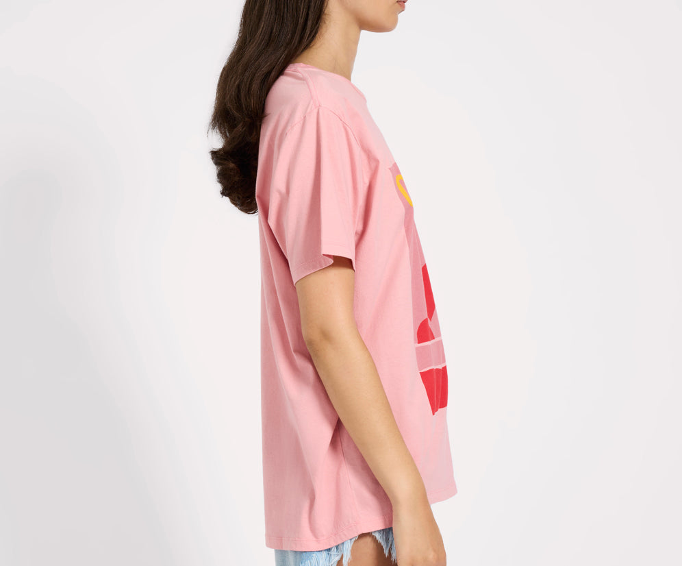 Caribbean Boyfriend Tee - Pink