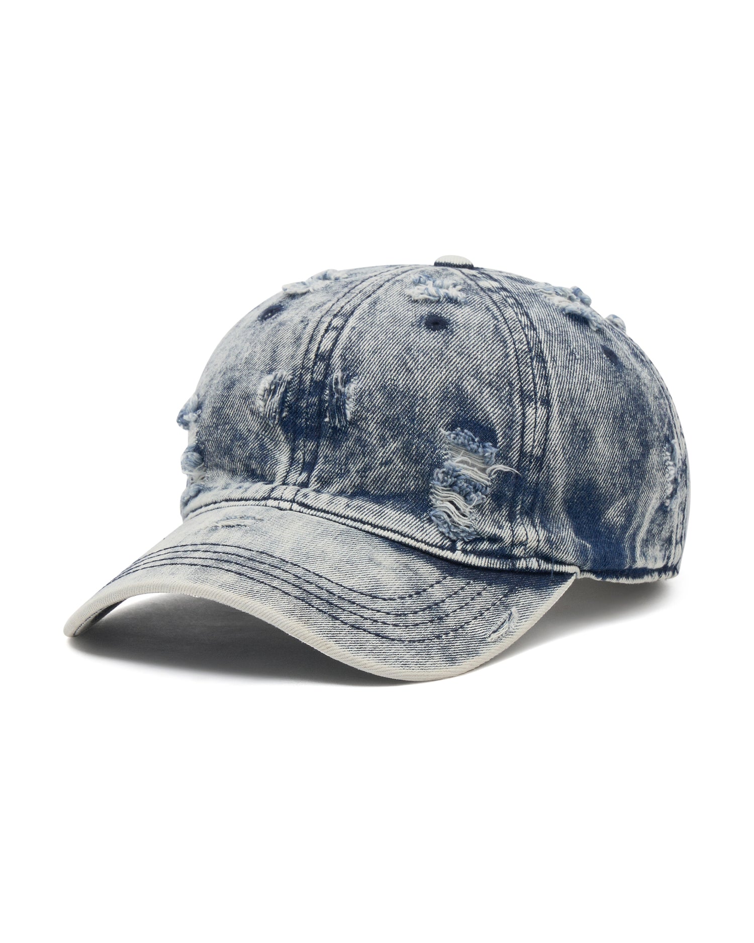 Accessories Distressed Denim Cap - Blue