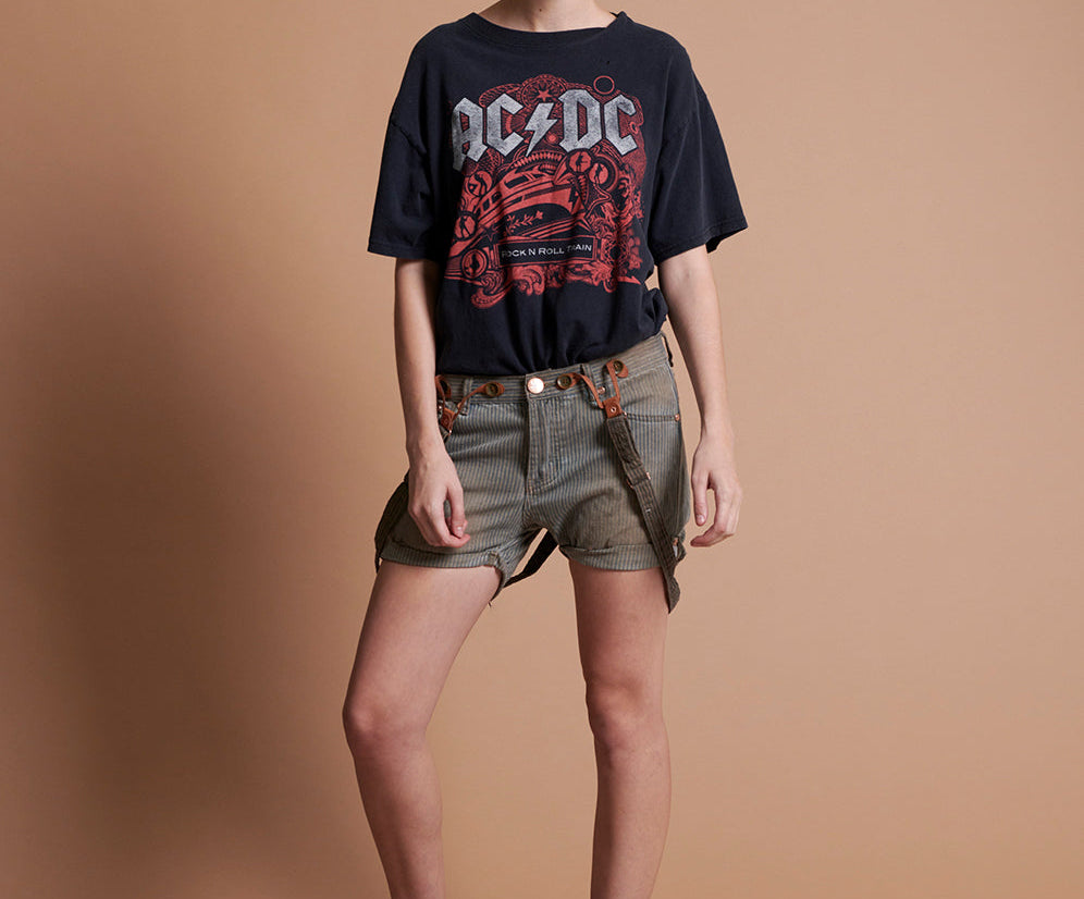 Chargers Low Waist Mid Length Denim Shorts - Joker