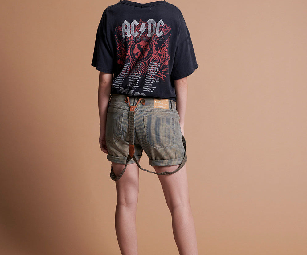 Chargers Low Waist Mid Length Denim Shorts - Joker