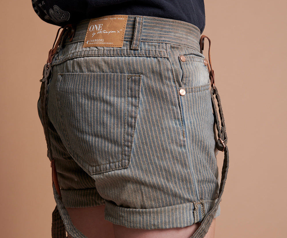 Chargers Low Waist Mid Length Denim Shorts - Joker