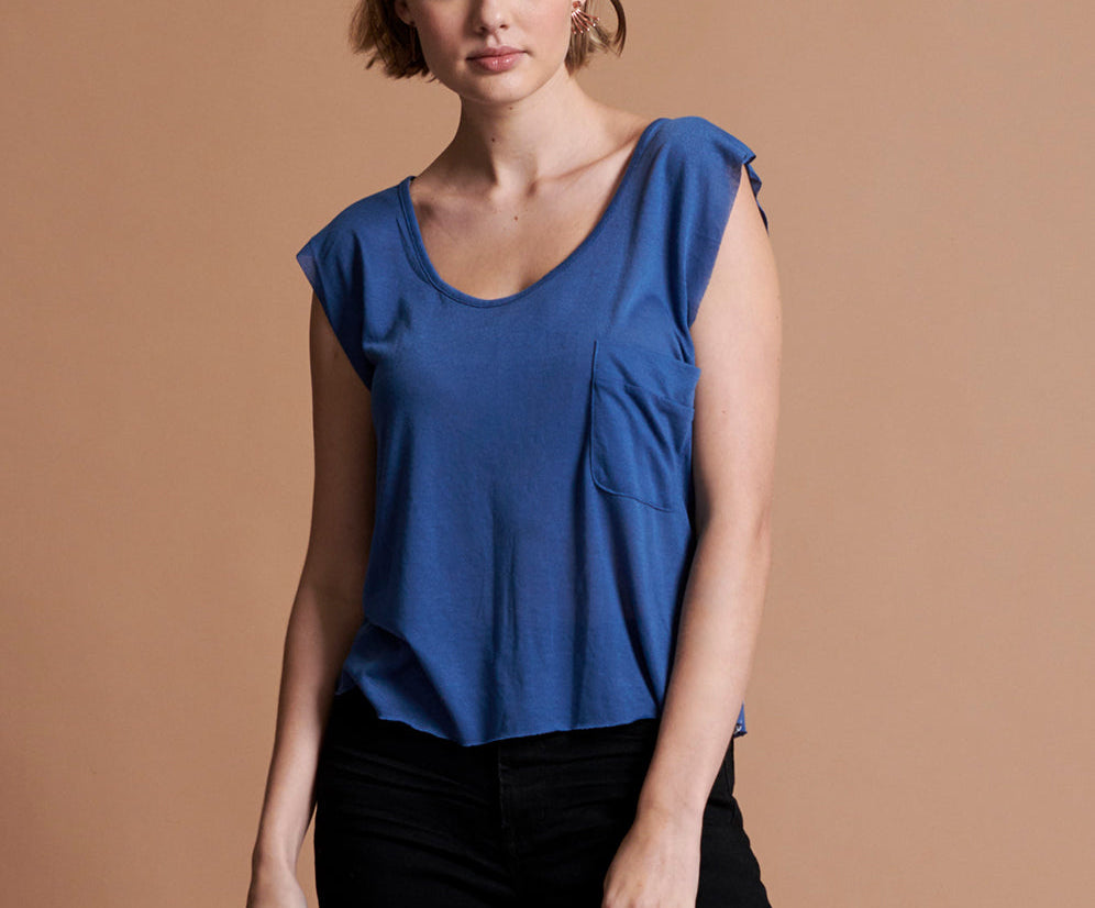 Farrah Tee - Indigo