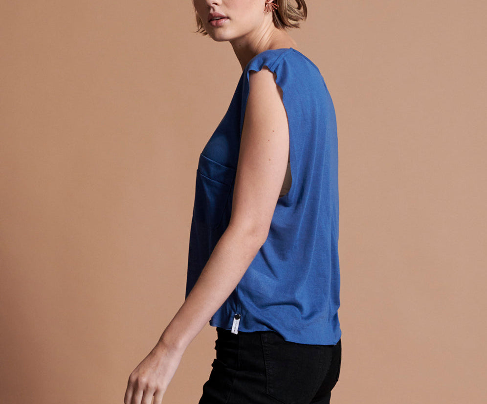 Farrah Tee - Indigo