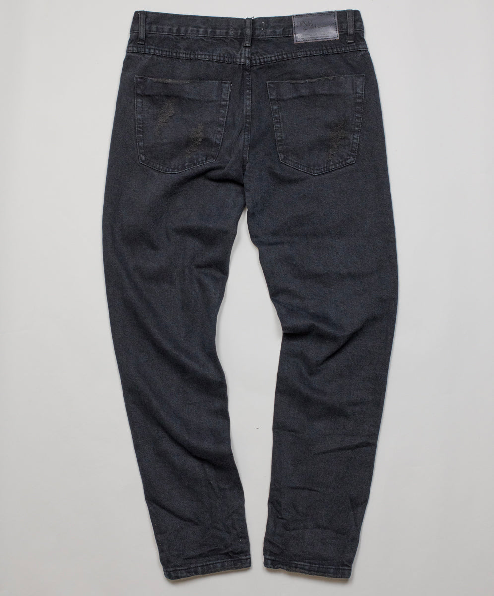 Awesome Baggies Low Waist Straight Leg Denim Jeans - Fox