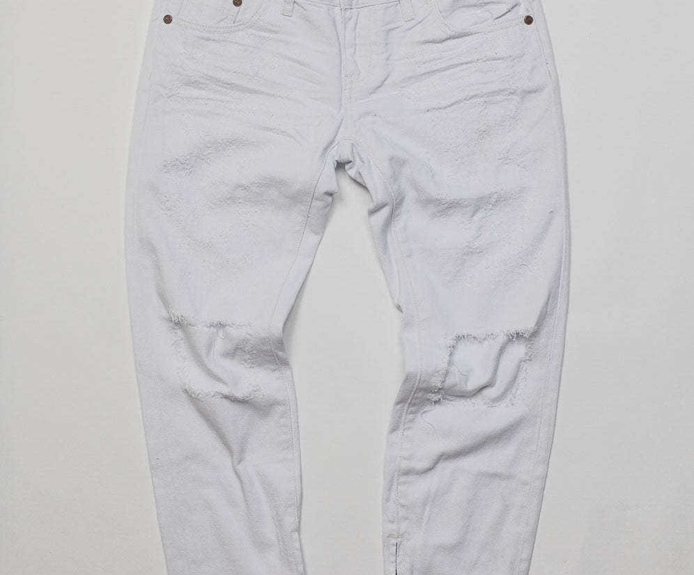 Freebirds Low Waist Rigid Skinny Denim Jeans - White Beauty