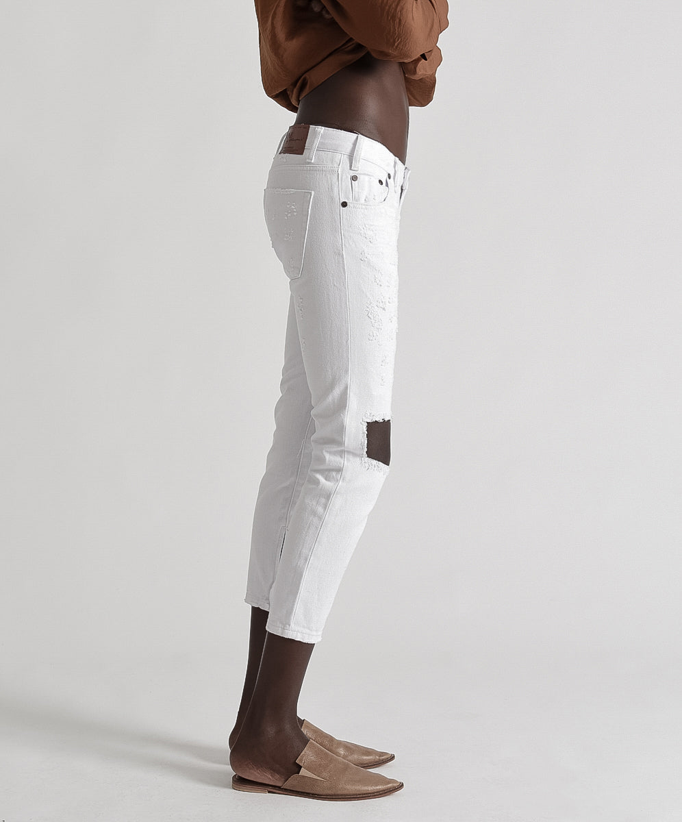 25% Off Sale Freebirds Low Waist Rigid Skinny Denim Jeans - White Beauty