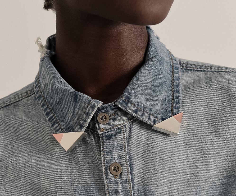 El Rancho Collar Tips - Rose Gold Silver