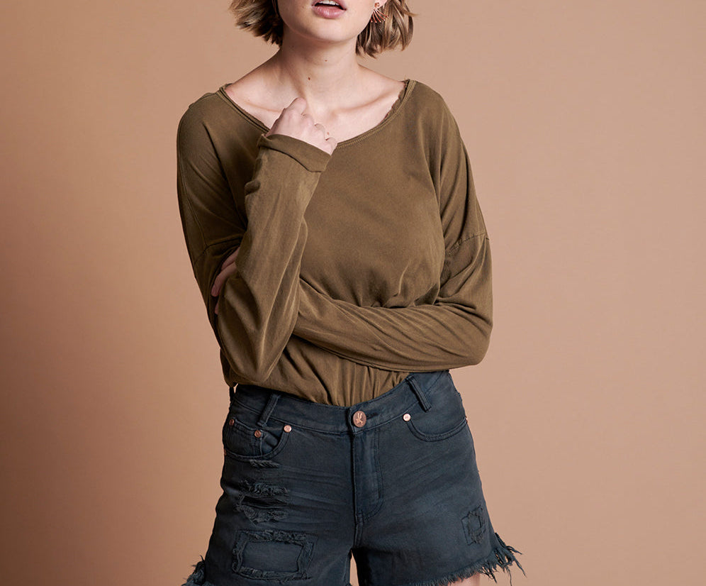 Hawks High Waist Denim Shorts - St Rebel