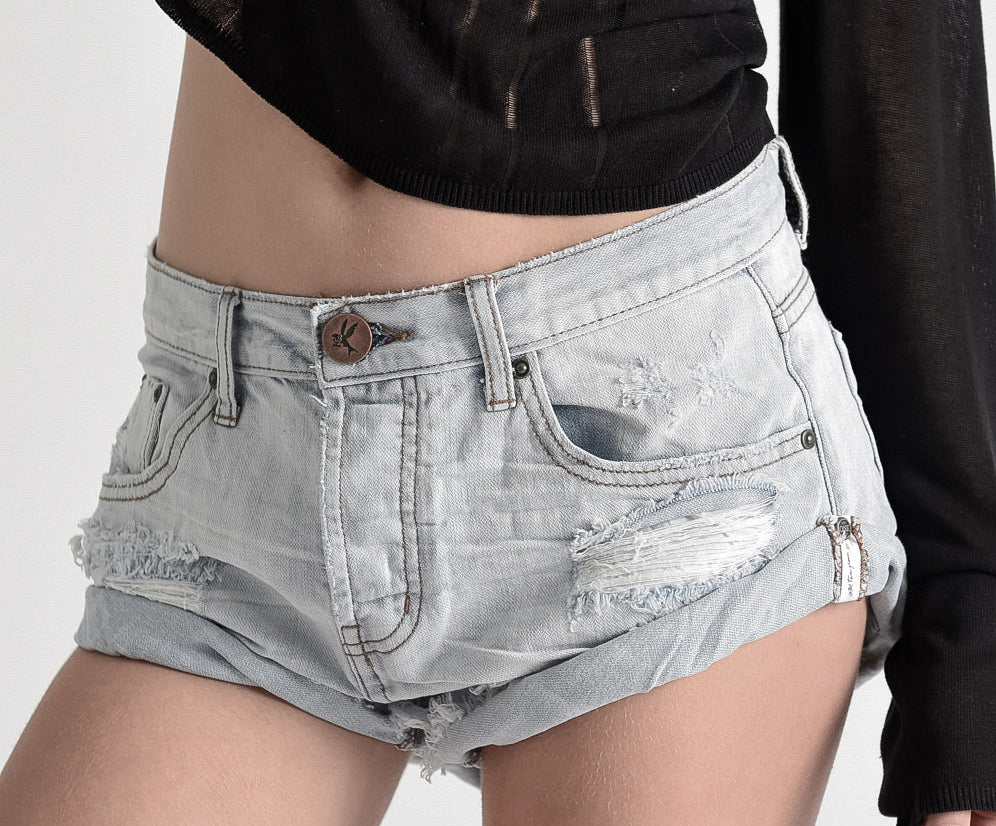 Bandits Low Waist Denim Shorts - Hamptons Blue