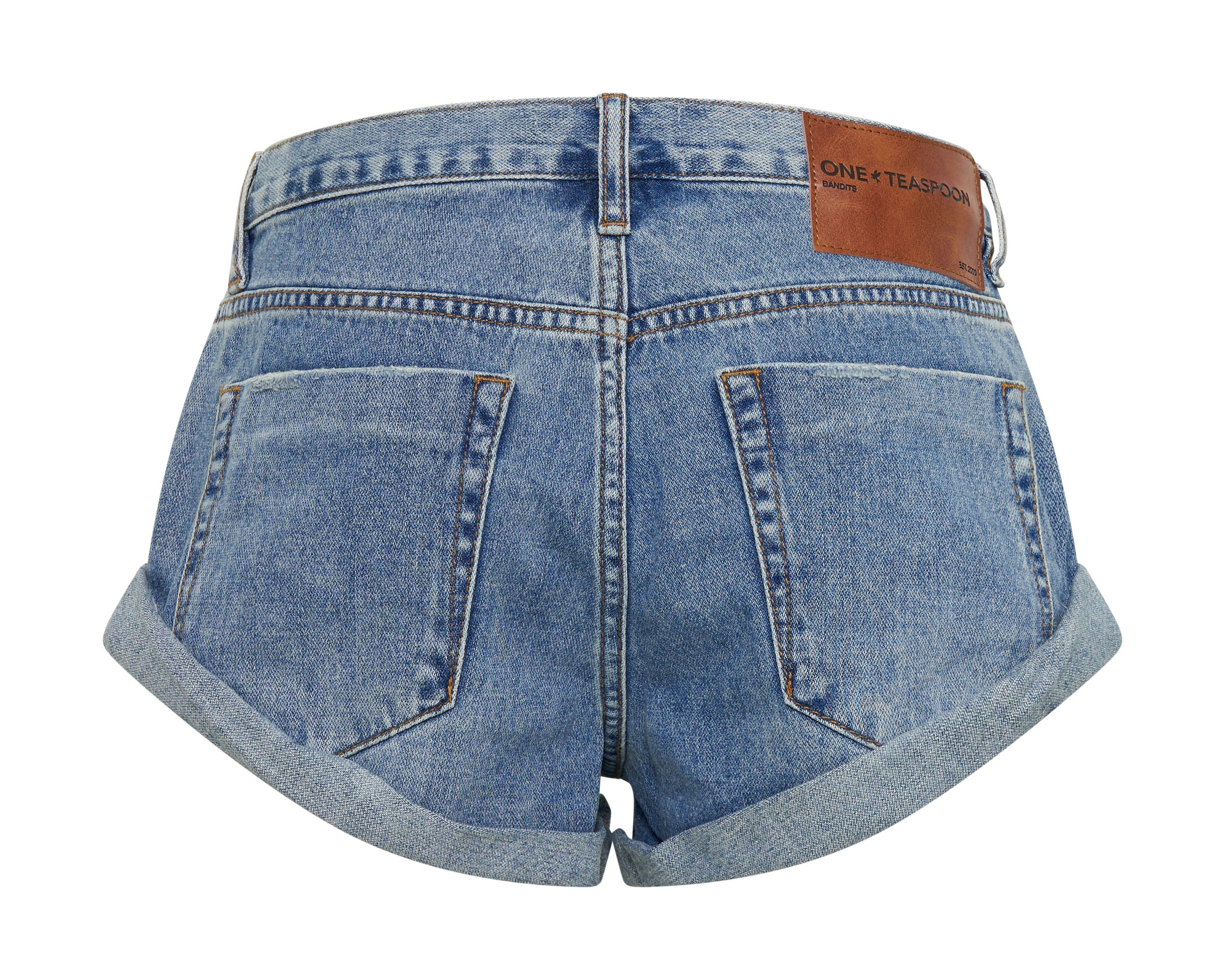 COBAINE BANDITS LOW WAIST DENIM SHORTS