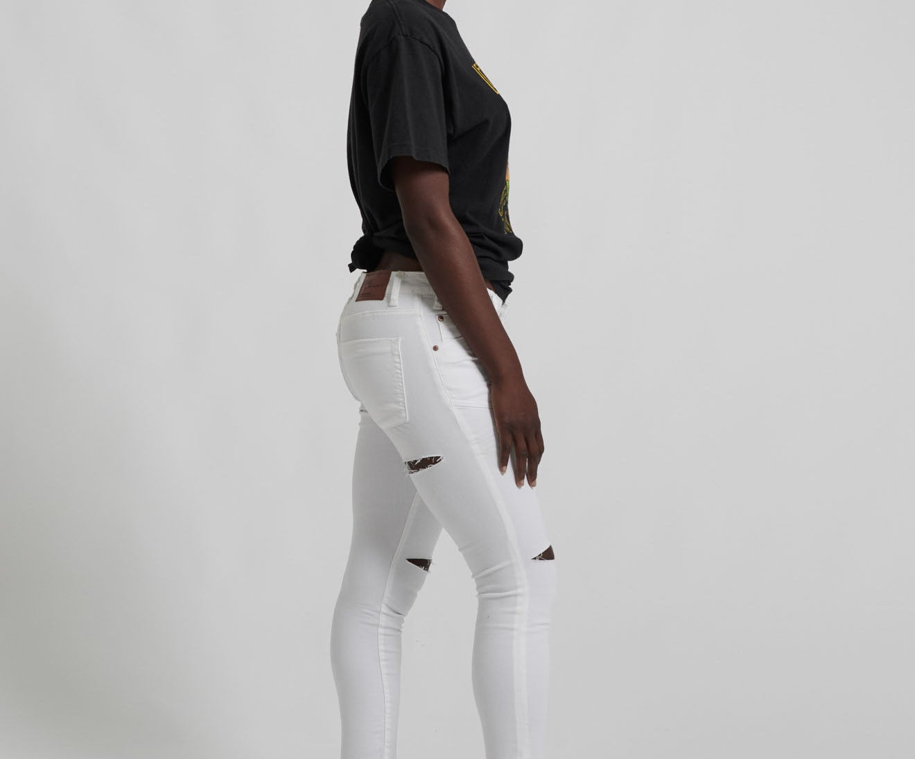 Freebirds Ii Low Waist Stretch Skinny Denim Jeans - Premium White