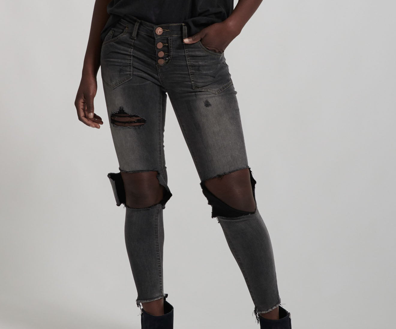 Freebirds Ii Low Waist Stretch Skinny Denim Jeans - Le Duke