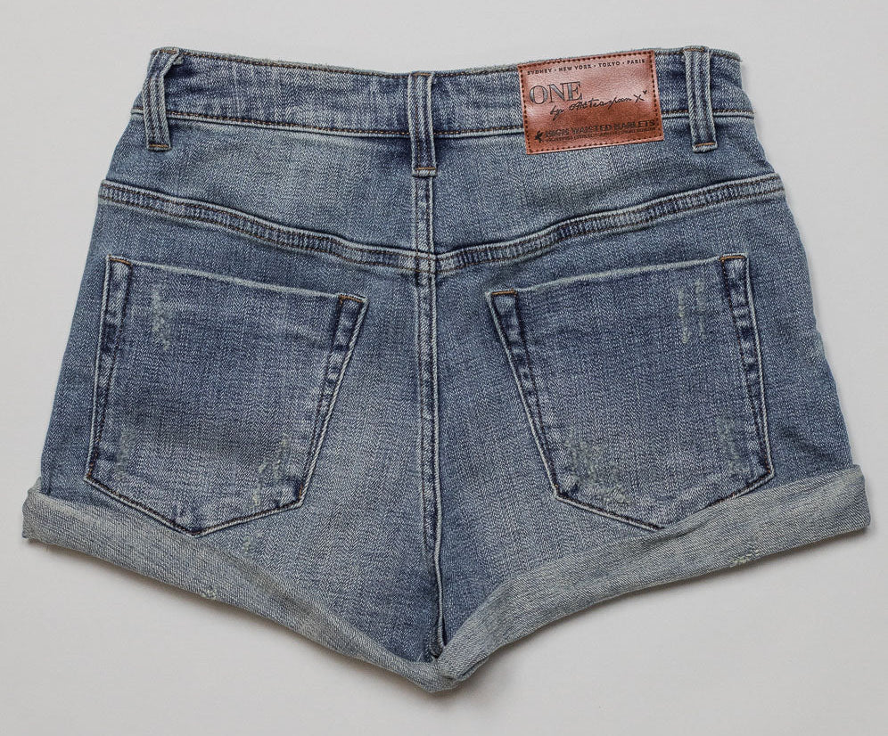 HARLETS HIGH WAIST STRETCH DENIM SHORTS