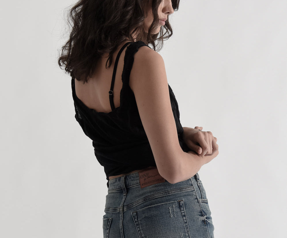 HARLETS HIGH WAIST STRETCH DENIM SHORTS