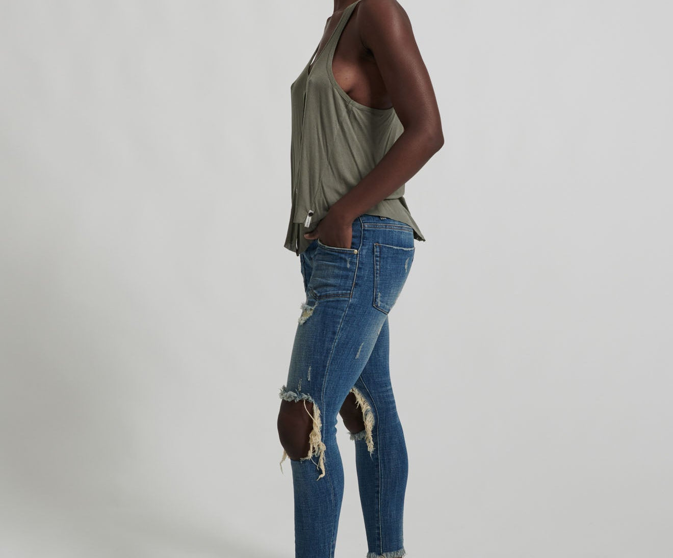 Freebirds Ii Low Waist Stretch Skinny Denim Jeans - Vintage Indigo