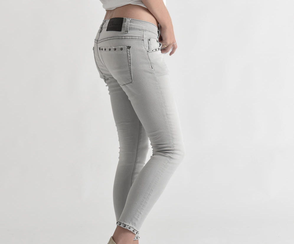 FREEBIRDS II LOW WAIST SKINNY JEAN GREY