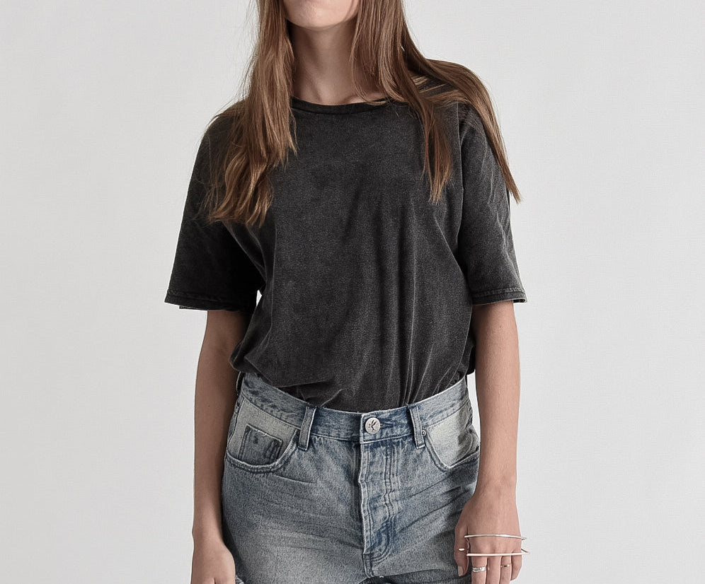 BLUE STORM OUTLAWS MID LENGTH DENIM SHORTS