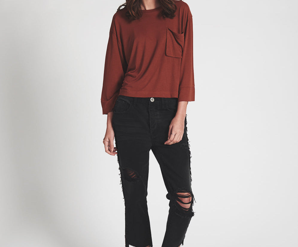 Hooligans Low Waist Relaxed Straight Leg Denim Jeans - Black Van