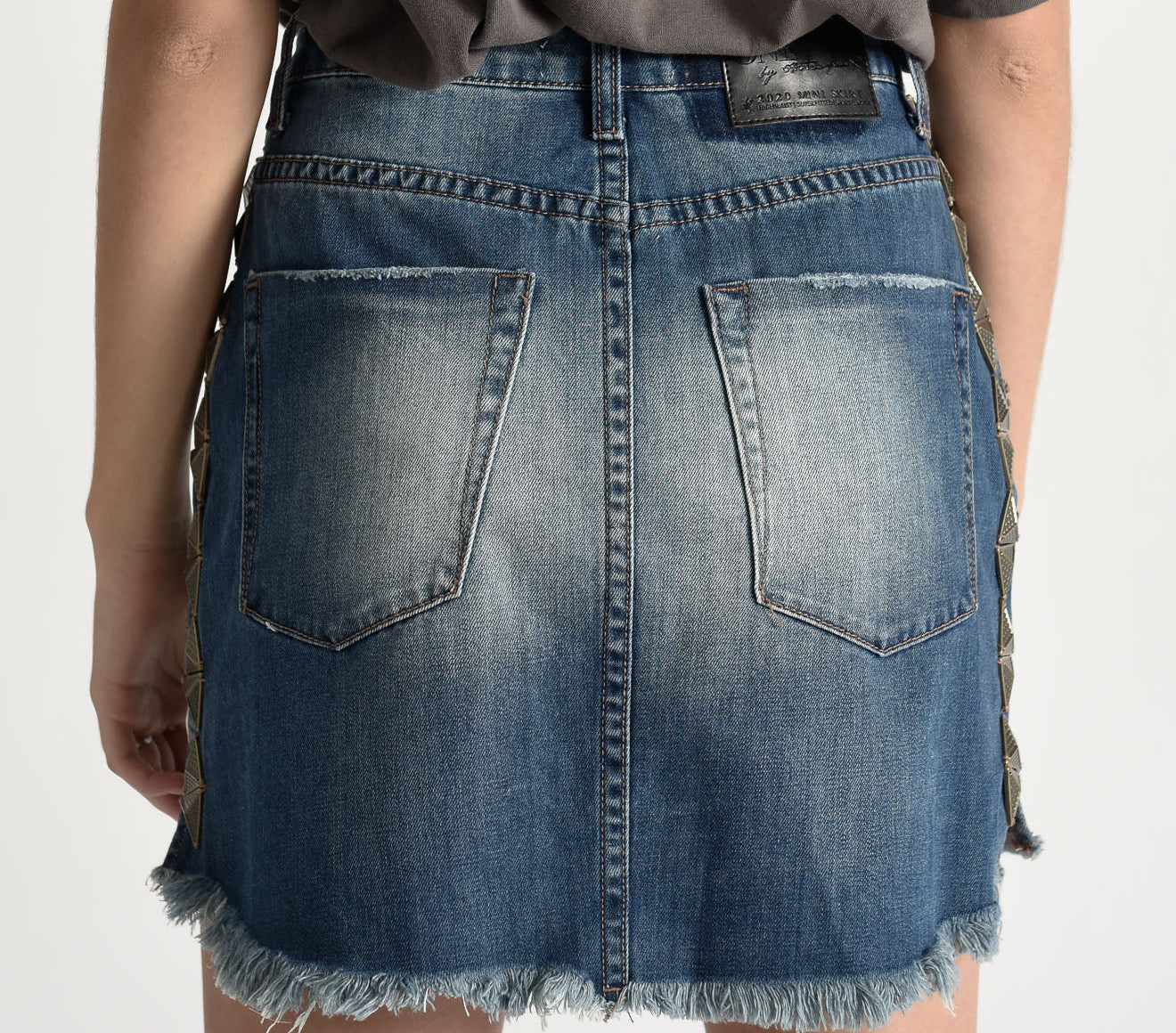 BLUE CULT 2020 MINI HIGH WAIST DENIM SKIRT
