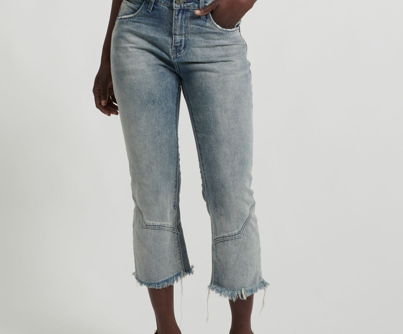 Kicks Low Waist Kick Flared Denim Jeans - Blue Storm