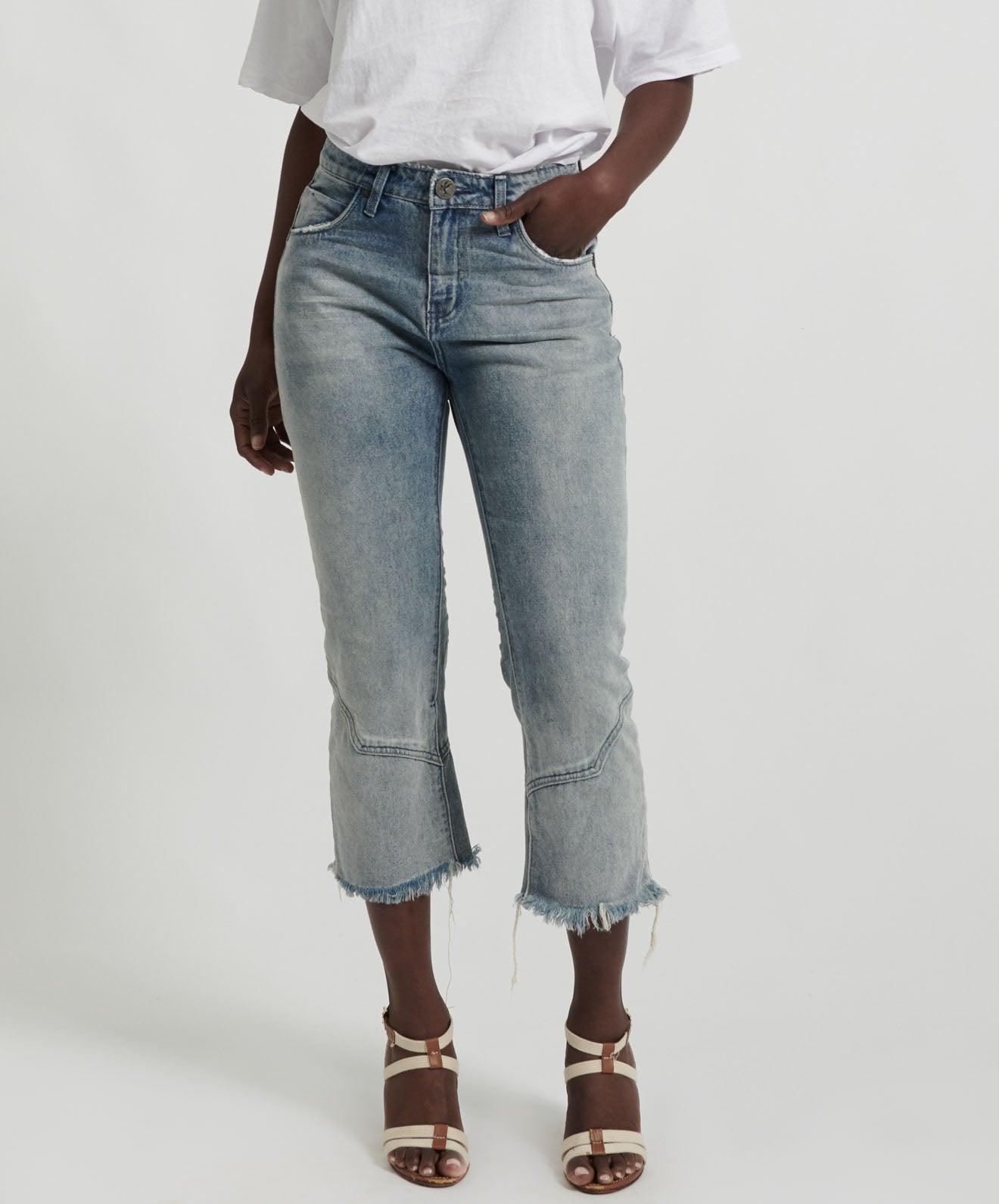 Women's Flare & Bootcut Jeans Kicks Low Waist Kick Flared Denim Jeans - Blue Storm