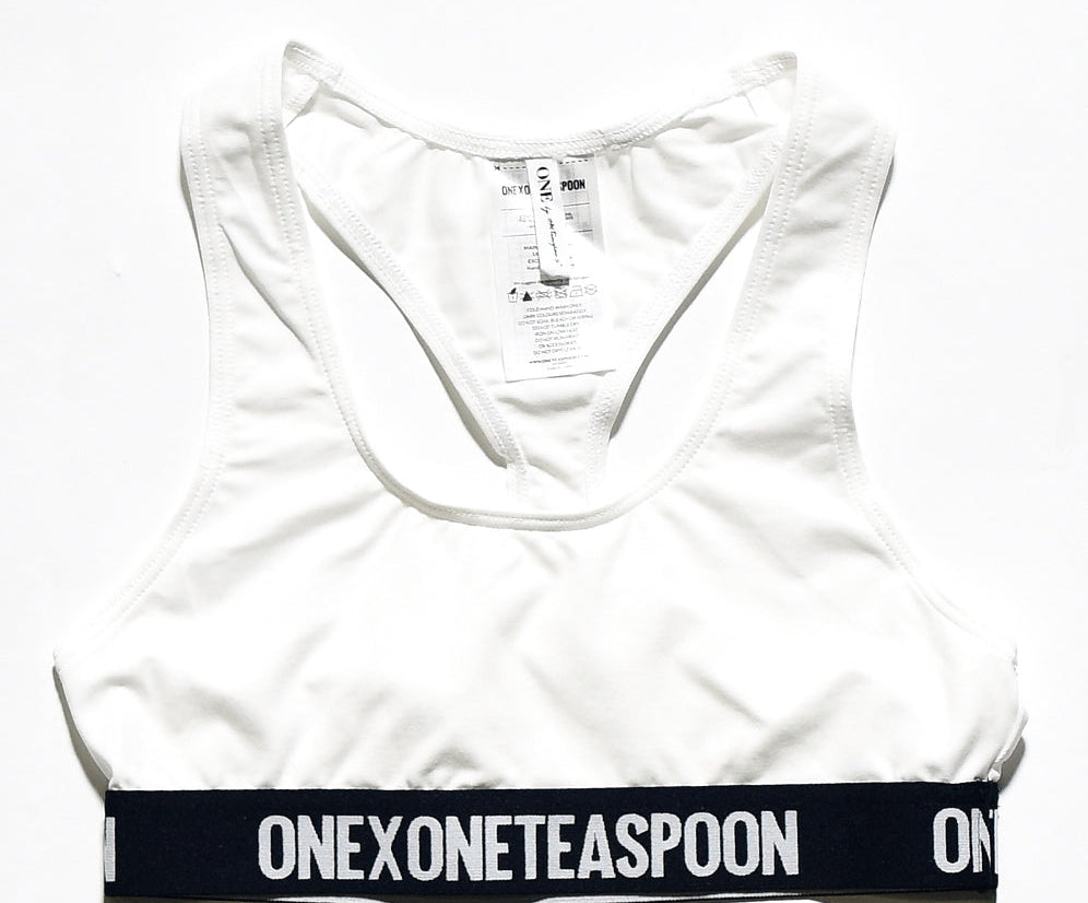 ONE X RUNNER CROP BRALETTE WHITE