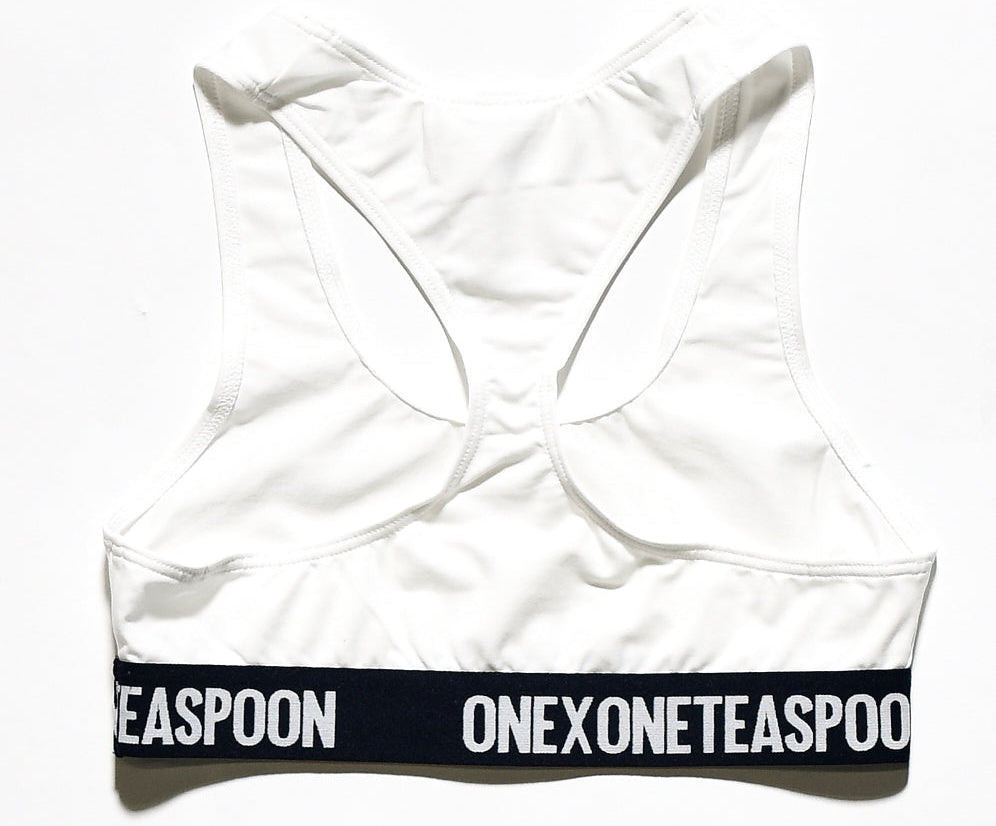 One X Runner Crop Bralette - White
