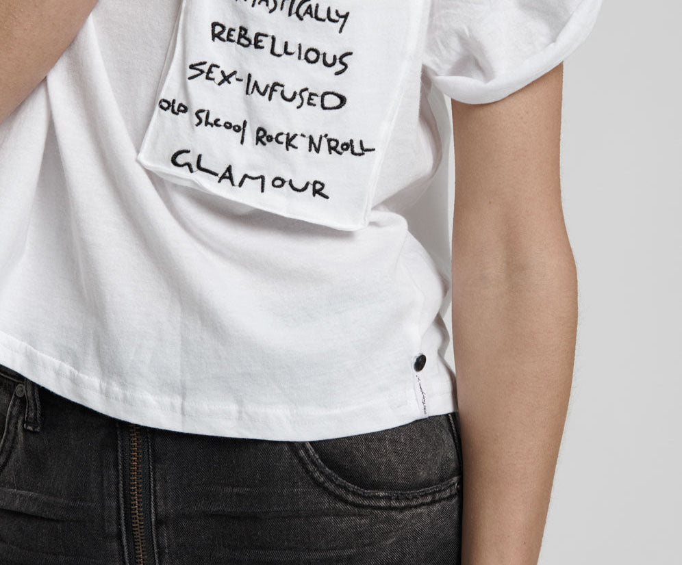 Upsized Rebel Pocket Tee - White