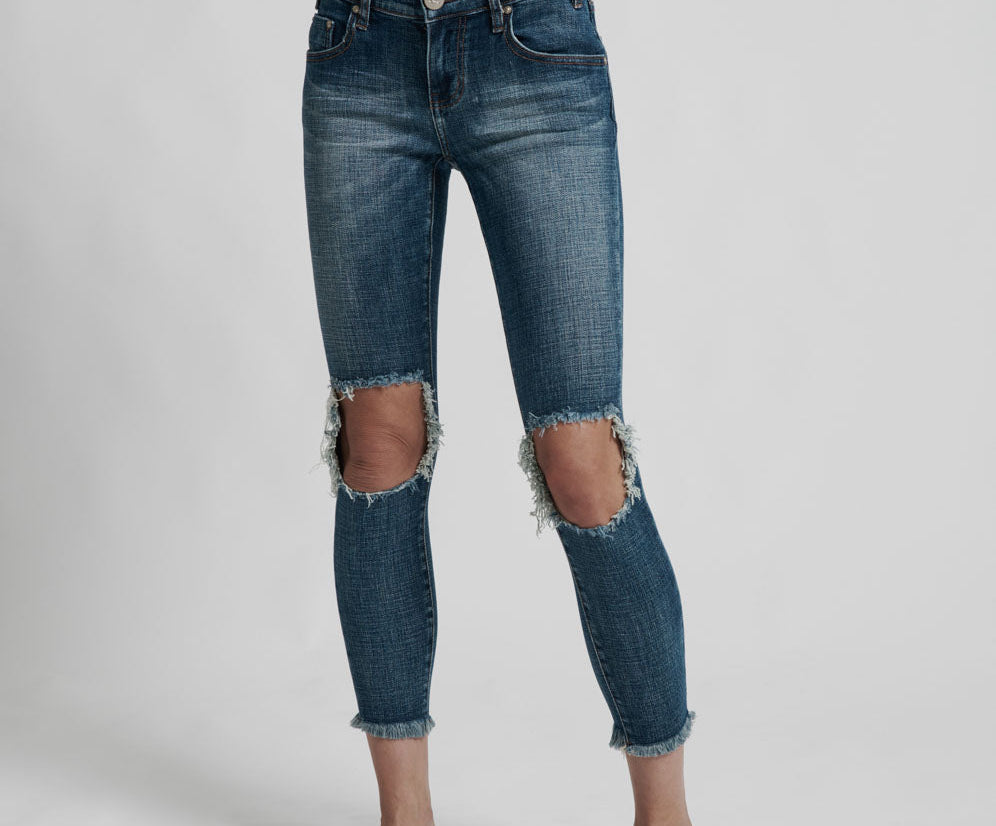 Freebirds Ii Low Waist Stretch Skinny Denim Jeans - Vintage Indigo
