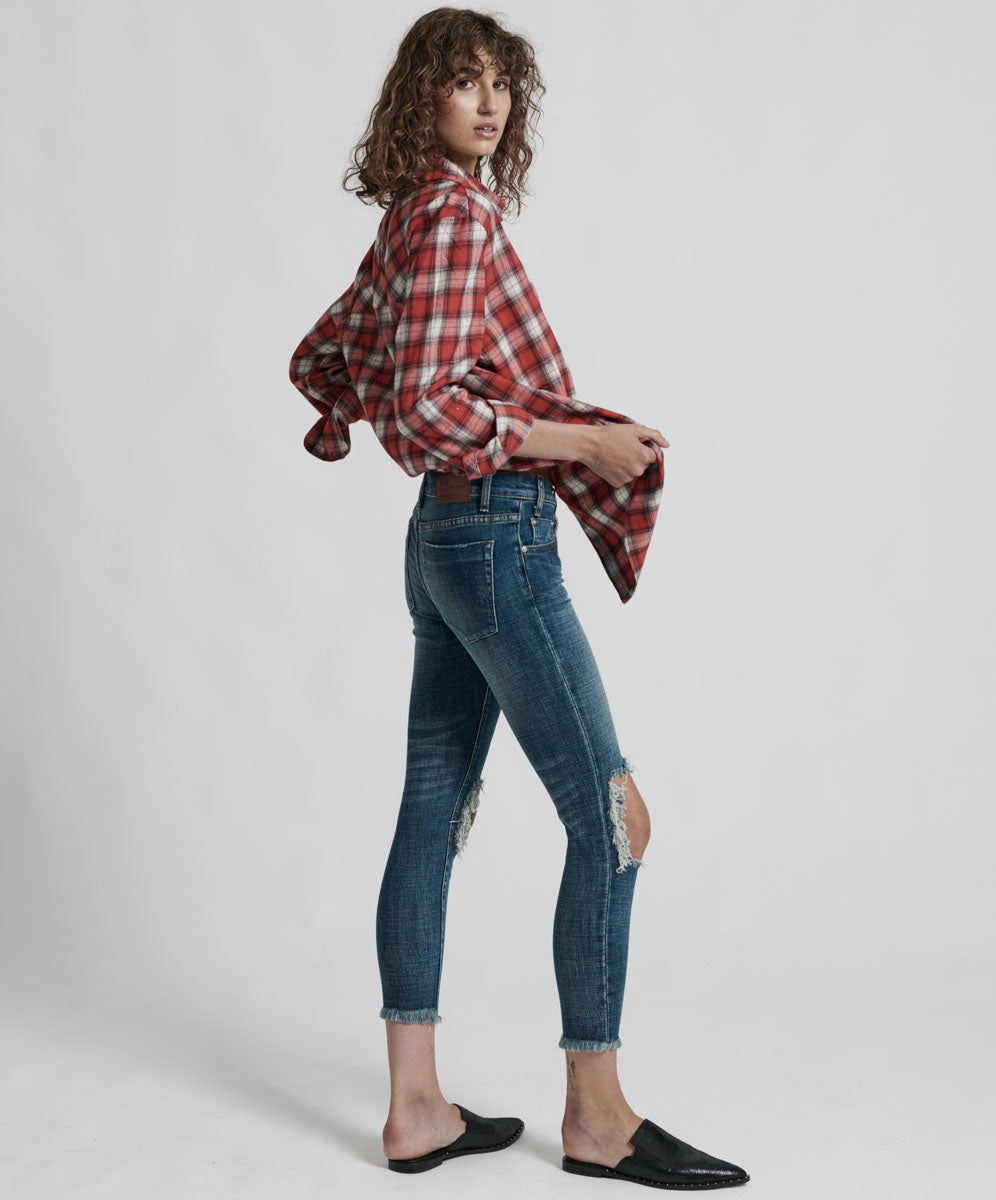 25% Off Sale Freebirds II Low Waist Stretch Skinny Denim Jeans - Vintage Indigo