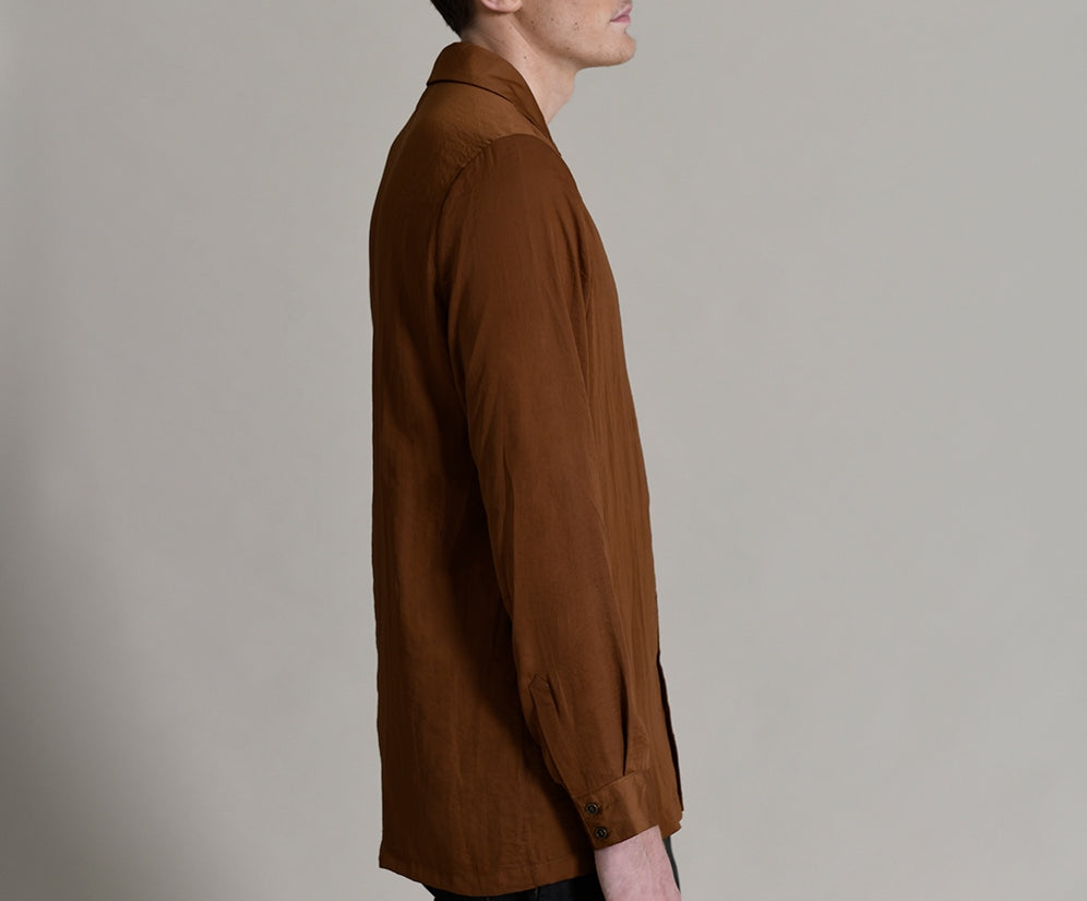 SUPERIOR FAUX SILK LONG SLEEVE SHIRT