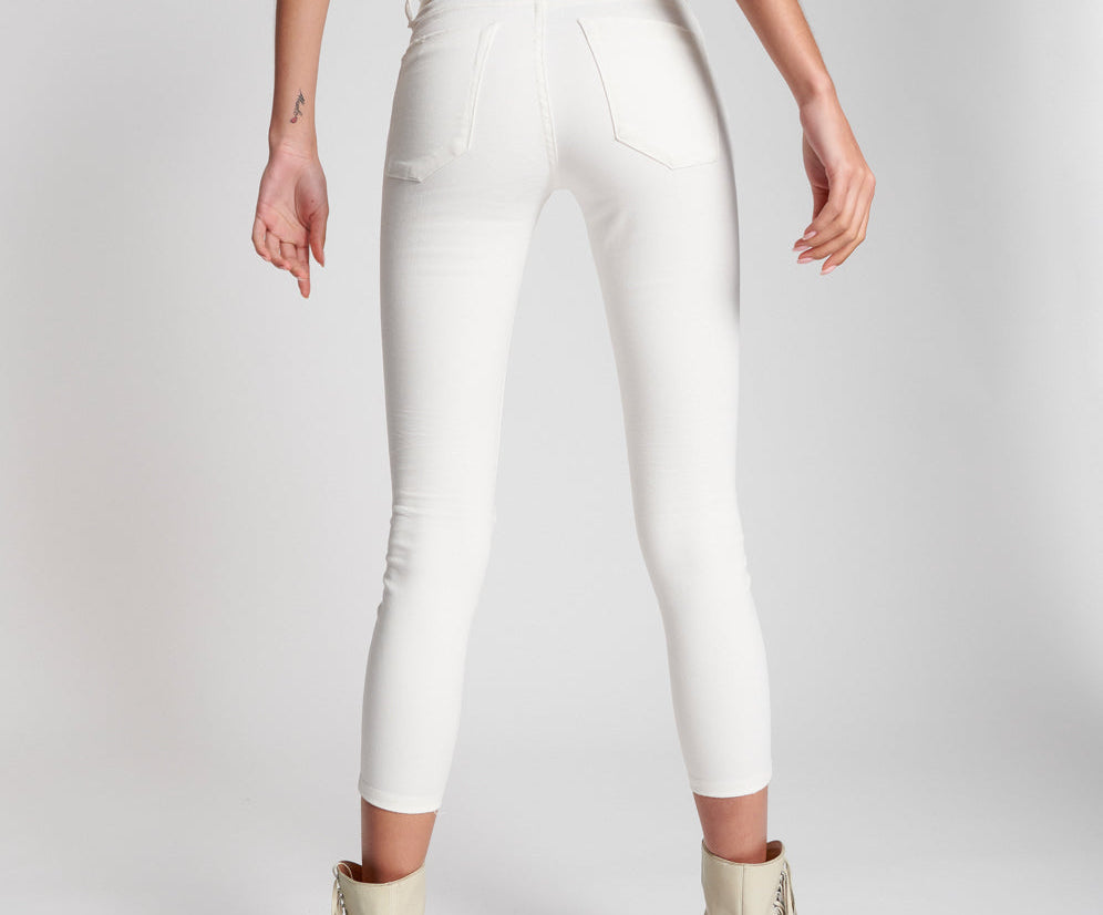 Freebirds II Low Waist Stretch Skinny Denim Jeans - True White