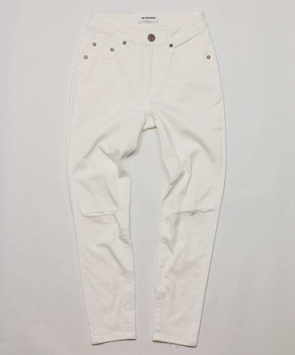 25% Off Sale Freebirds Ii High Waist Stretch Skinny Denim Jeans - True White
