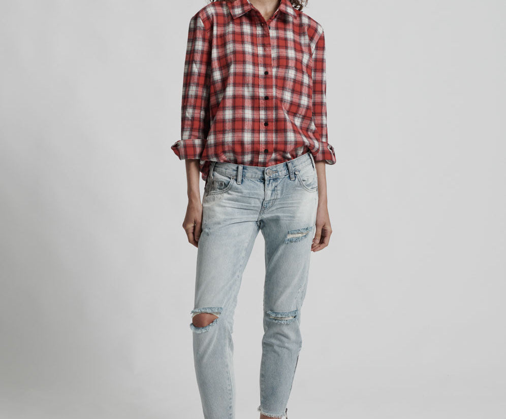 SUNBLEACH BLUE FREEBIRDS LOW WAIST RIGID SKINNY JEANS