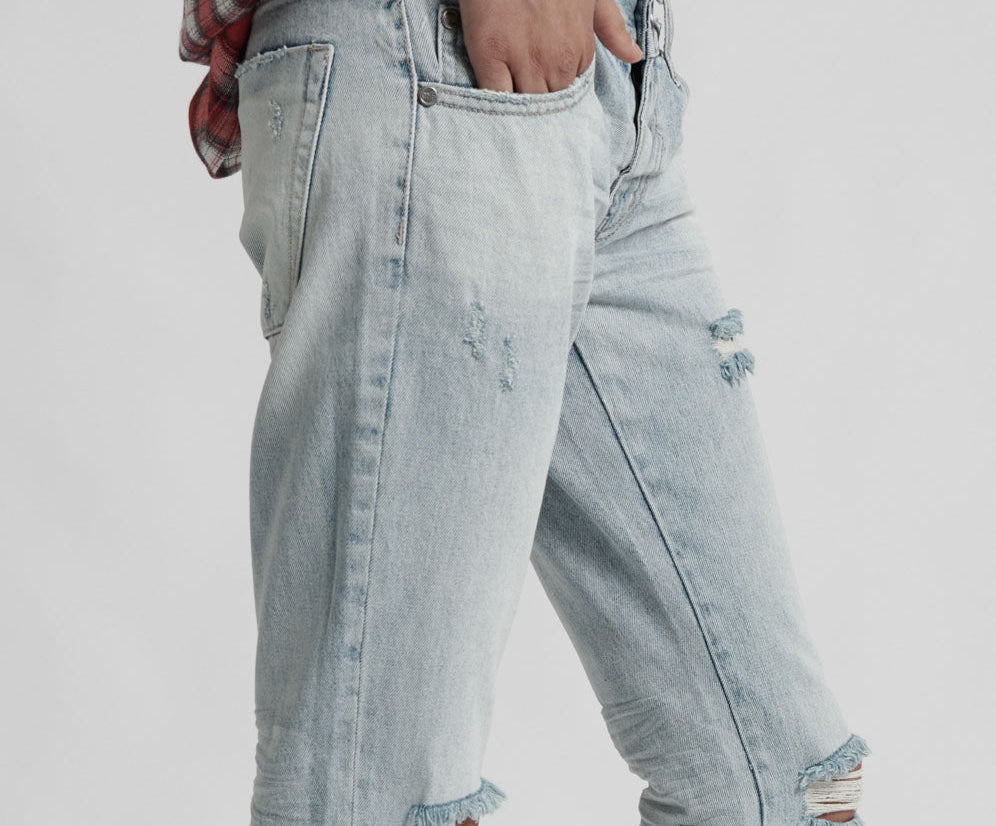 SUNBLEACH BLUE FREEBIRDS LOW WAIST RIGID SKINNY JEANS