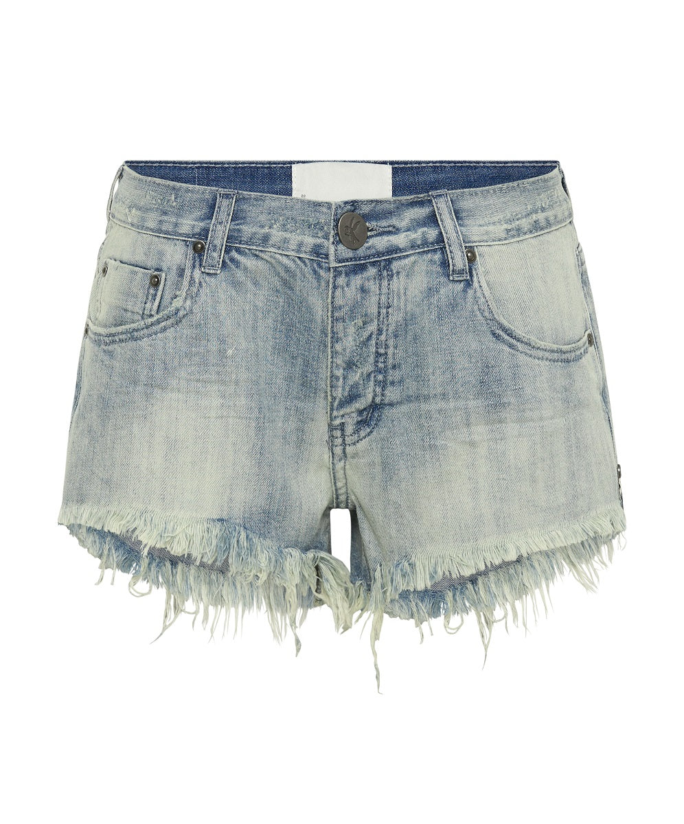 【ワンティースプーン】Bonitas ローウエスト・デニムショーツ Riveted Bonita Low Waist Denim Short | One Teaspoon USA